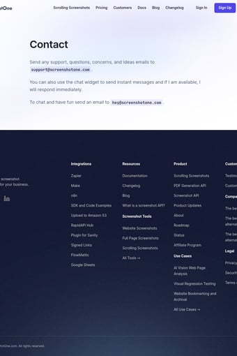 ScreenshotOne landing page