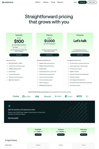 Customer.io: AI-Powered Customer Engagement Platform landing page