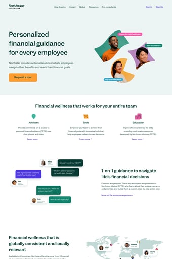 Northstar: Financial Wellness Program for Employees | Northstar landing page
