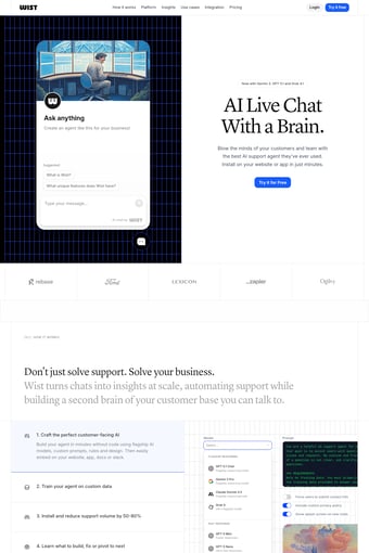 Wist landing page