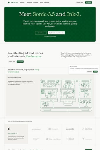 Cartesia landing page