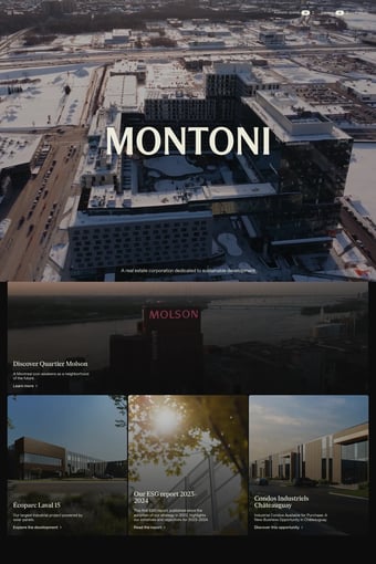 Accueil | Groupe Montoni landing page