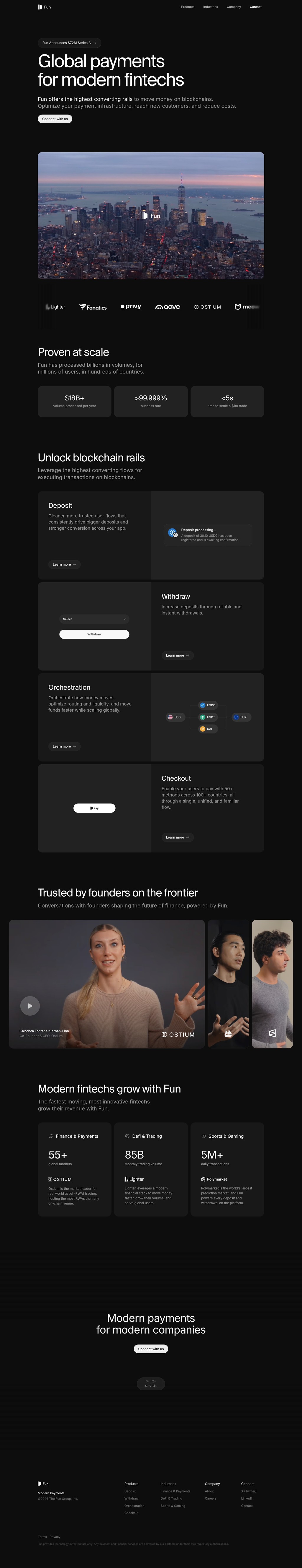 Fun desktop landing page
