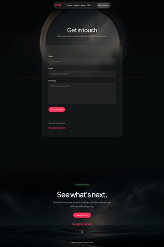 mx.works landing page