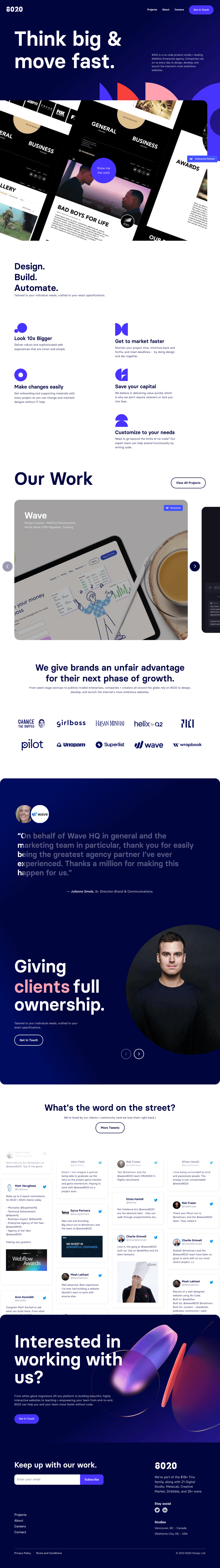 8020 desktop landing page