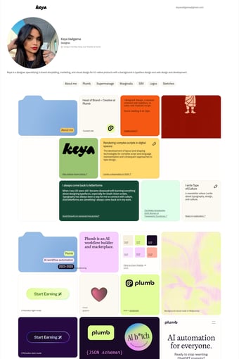 Keya Vadgama landing page