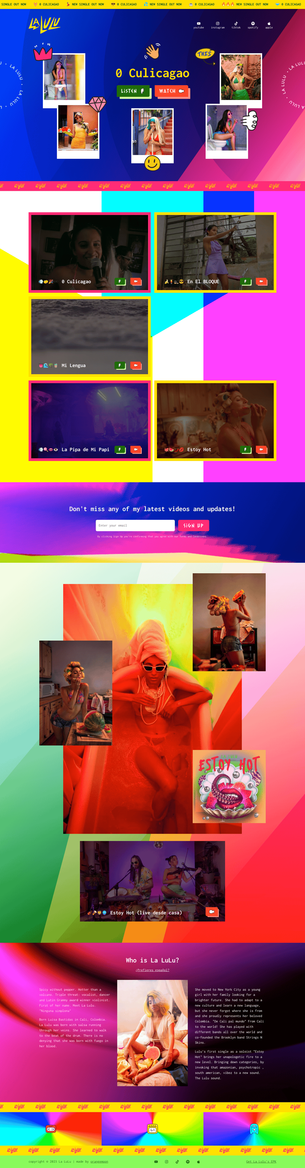 La Lulu desktop landing page