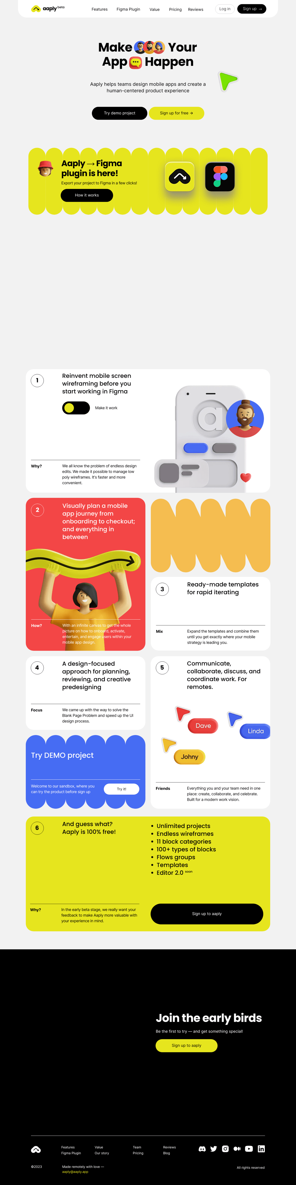 Aaply desktop landing page