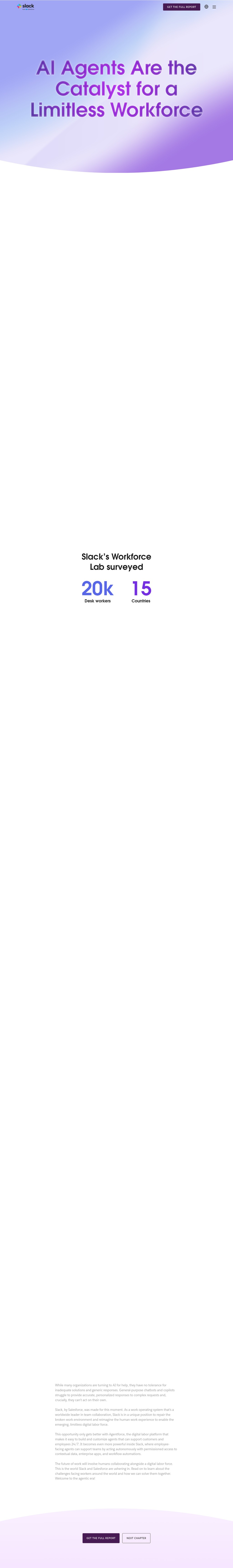 AI Agents Are the Catalyst for a Limitless Workforce desktop landing page