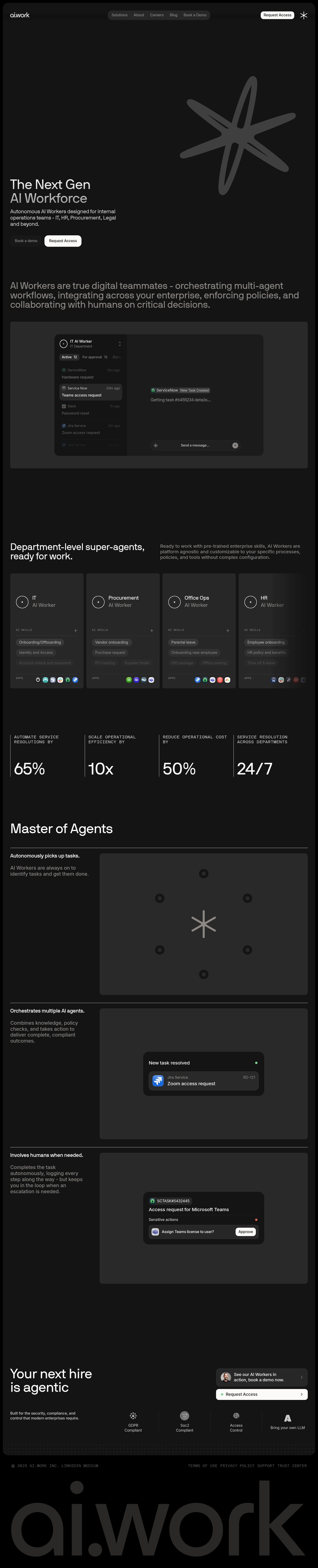 ai.work desktop landing page