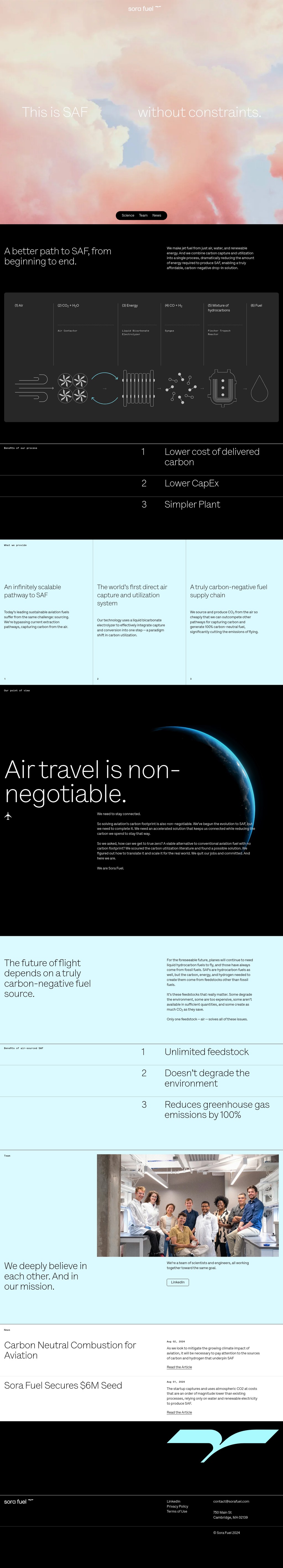 Air desktop landing page