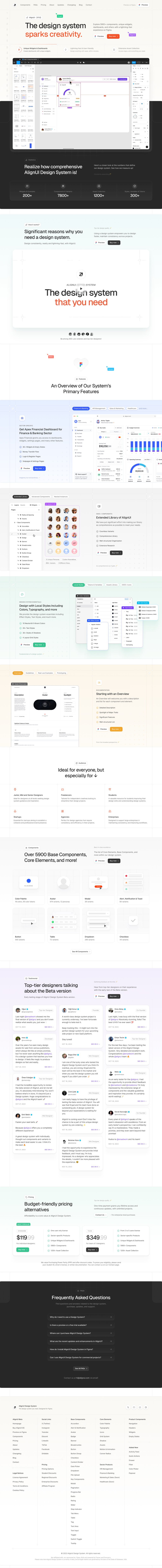 Align UI desktop landing page