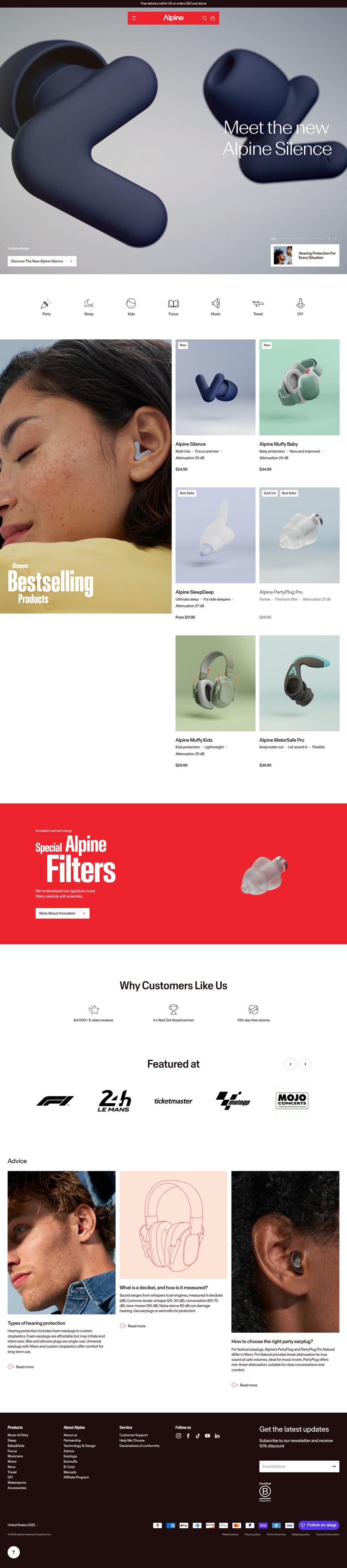 Alpine desktop landing page