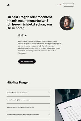 Andreas Kuhnen landing page