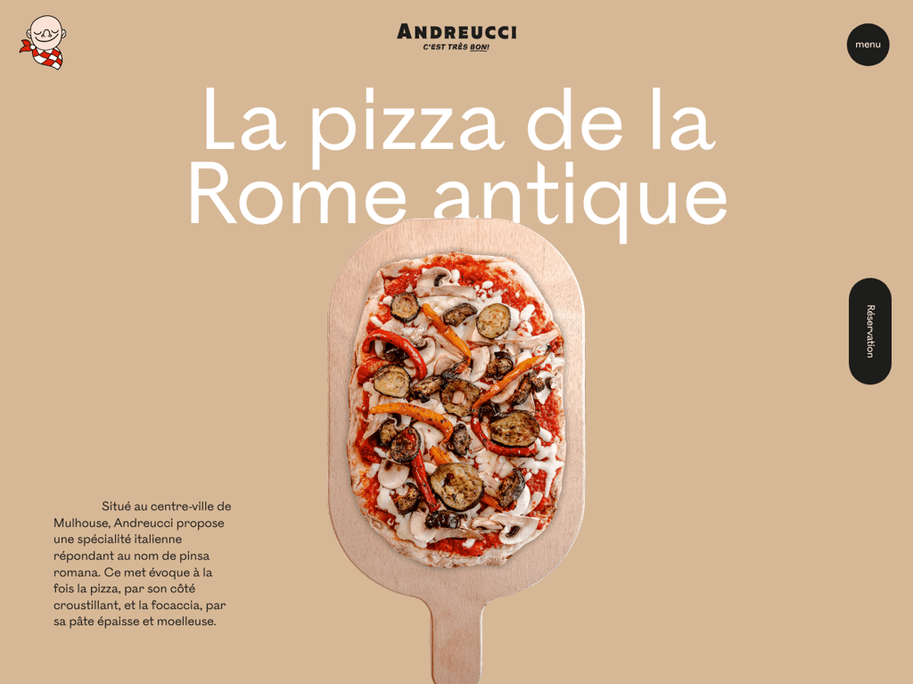 Andreucci desktop landing page