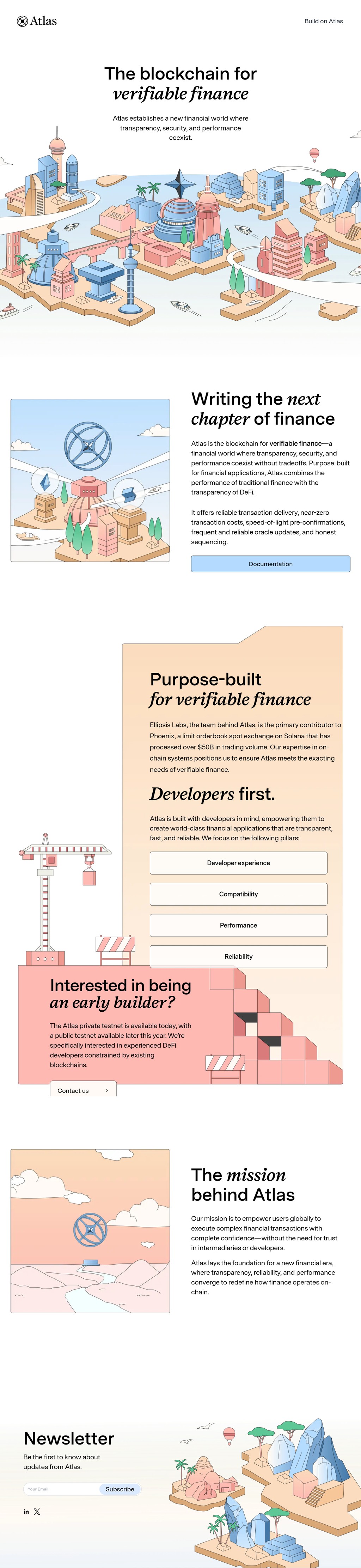 Atlas desktop landing page