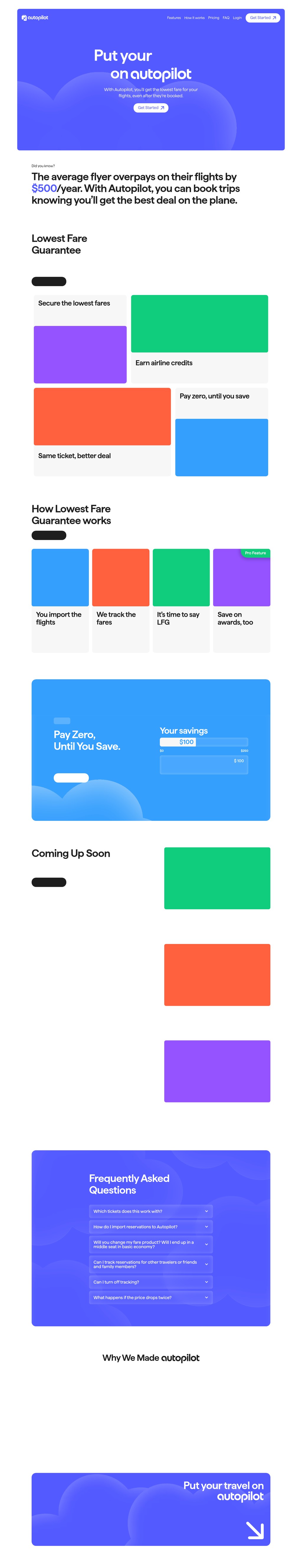 Autopilot desktop landing page