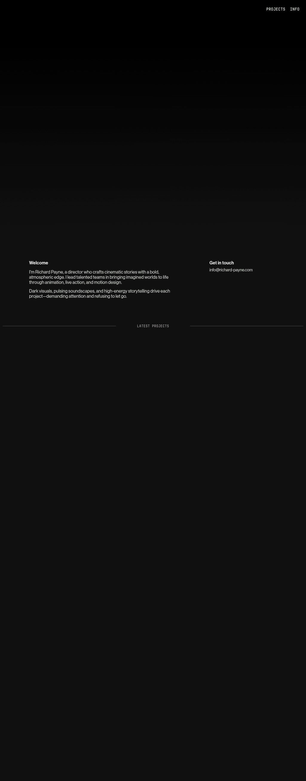 Award desktop landing page