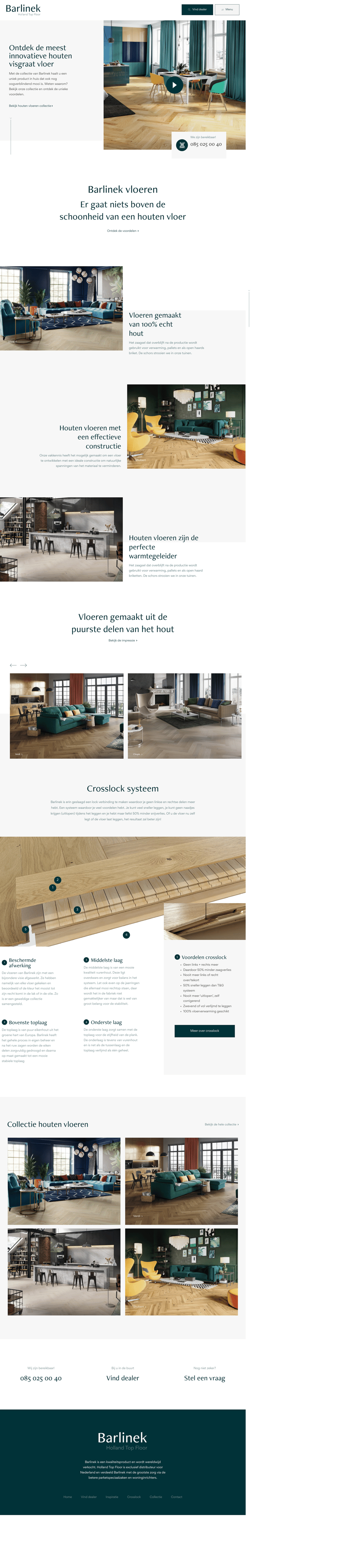 Barlinek Vloeren desktop landing page