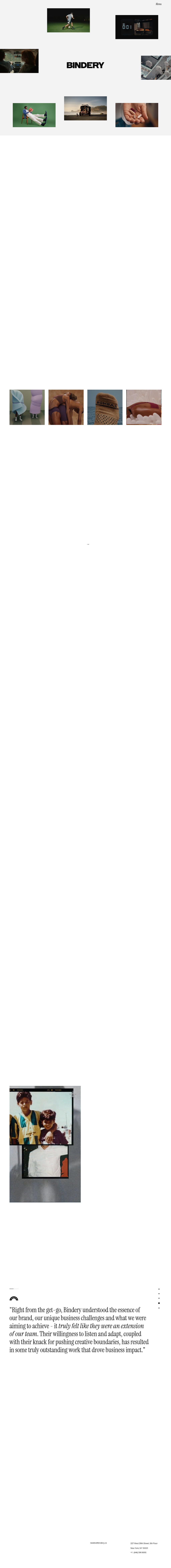 Bindery desktop landing page