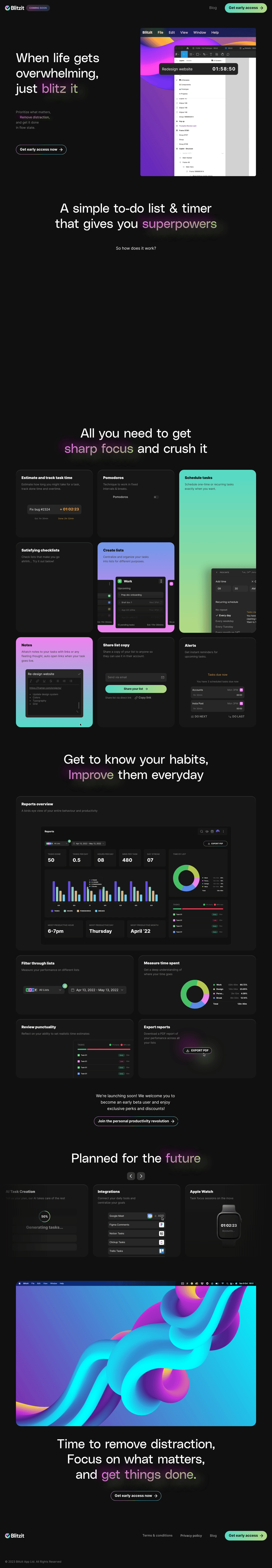 Blitzit desktop landing page