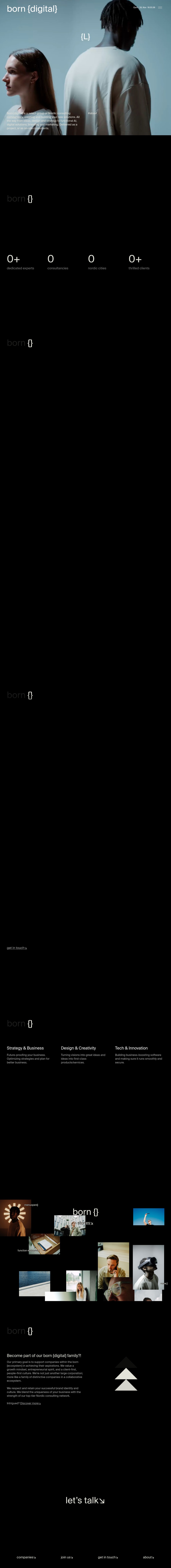 born{digital} desktop landing page