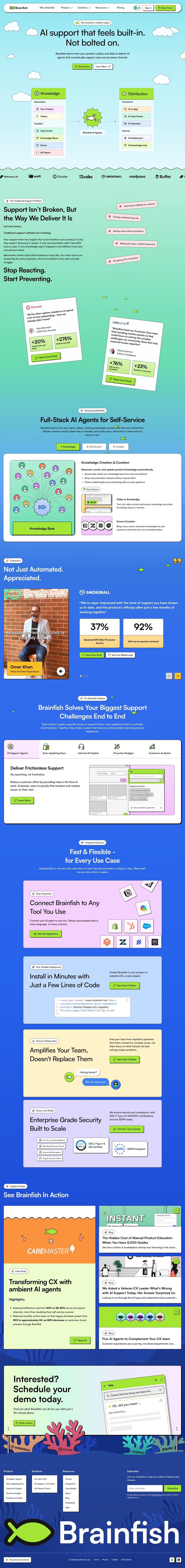 Brainfish desktop landing page