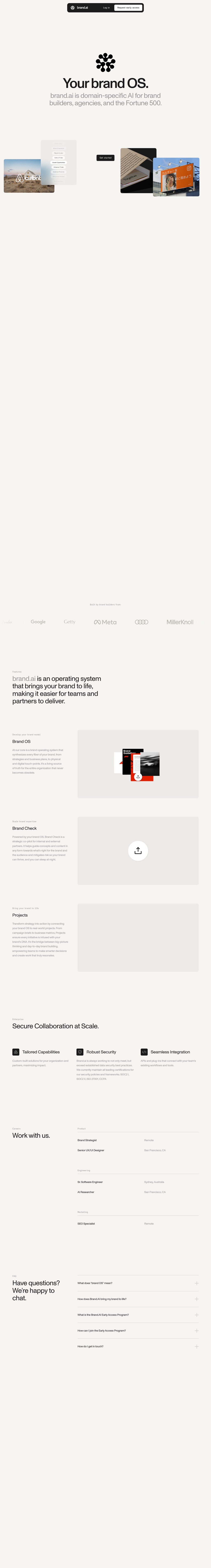 brand.ai desktop landing page