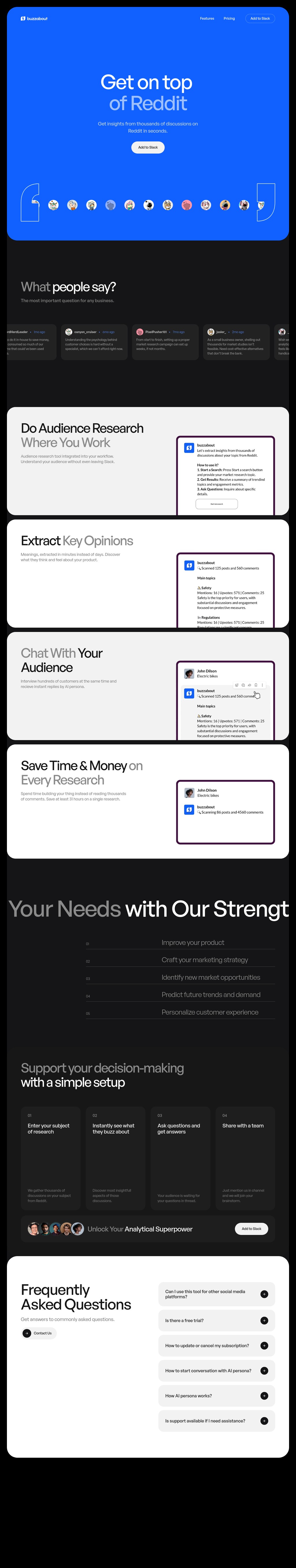 buzzabout desktop landing page