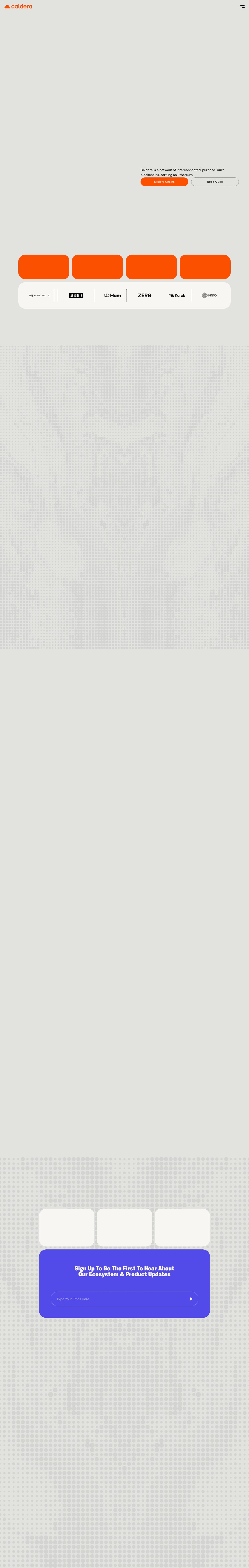 Caldera desktop landing page