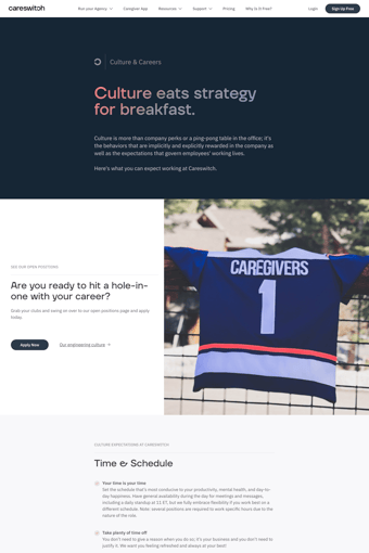 Careswitch landing page