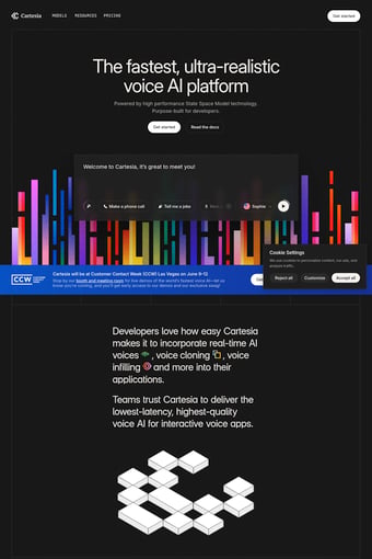 Cartesia landing page