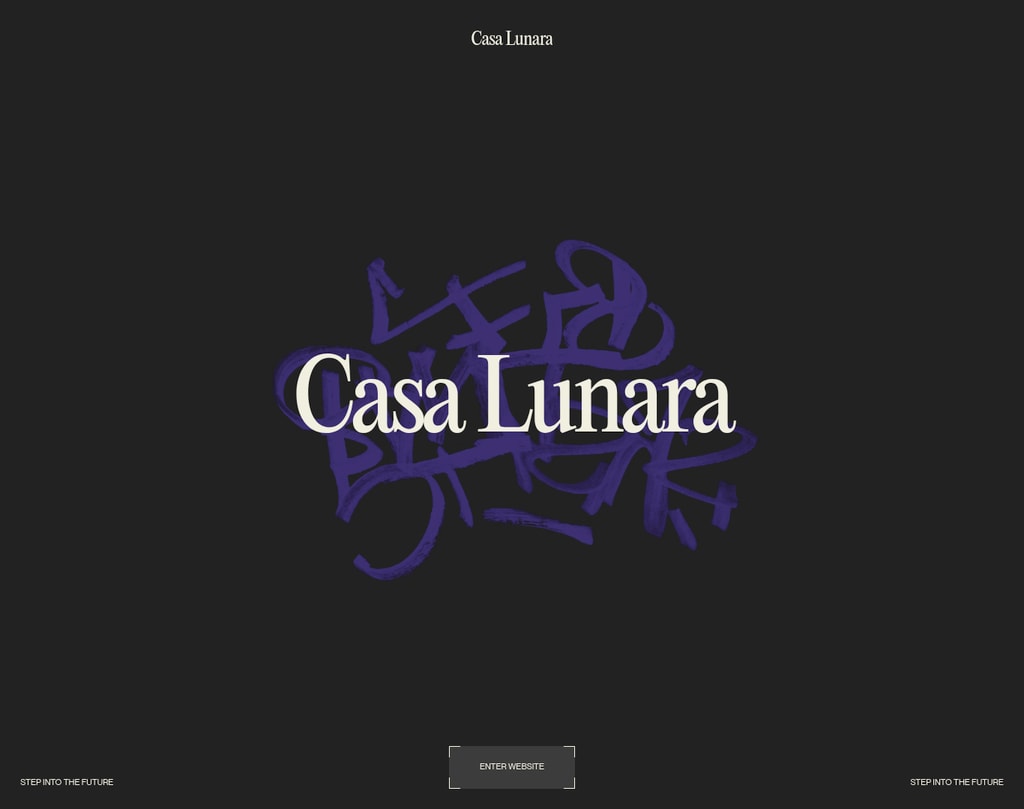 Casa Lunara desktop landing page