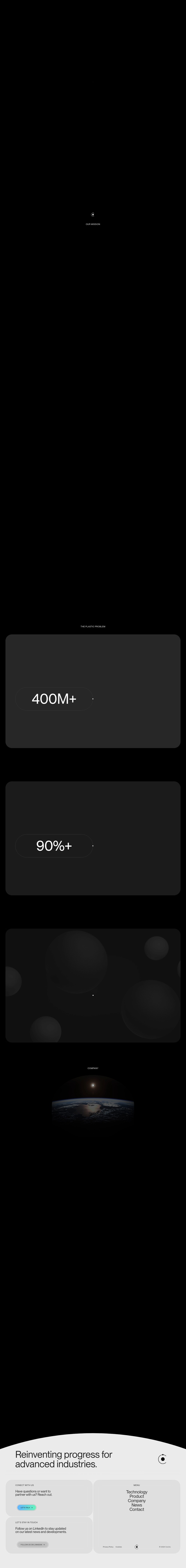 Cecilia: Transform Plastic Waste into Recycled Carbon desktop landing page