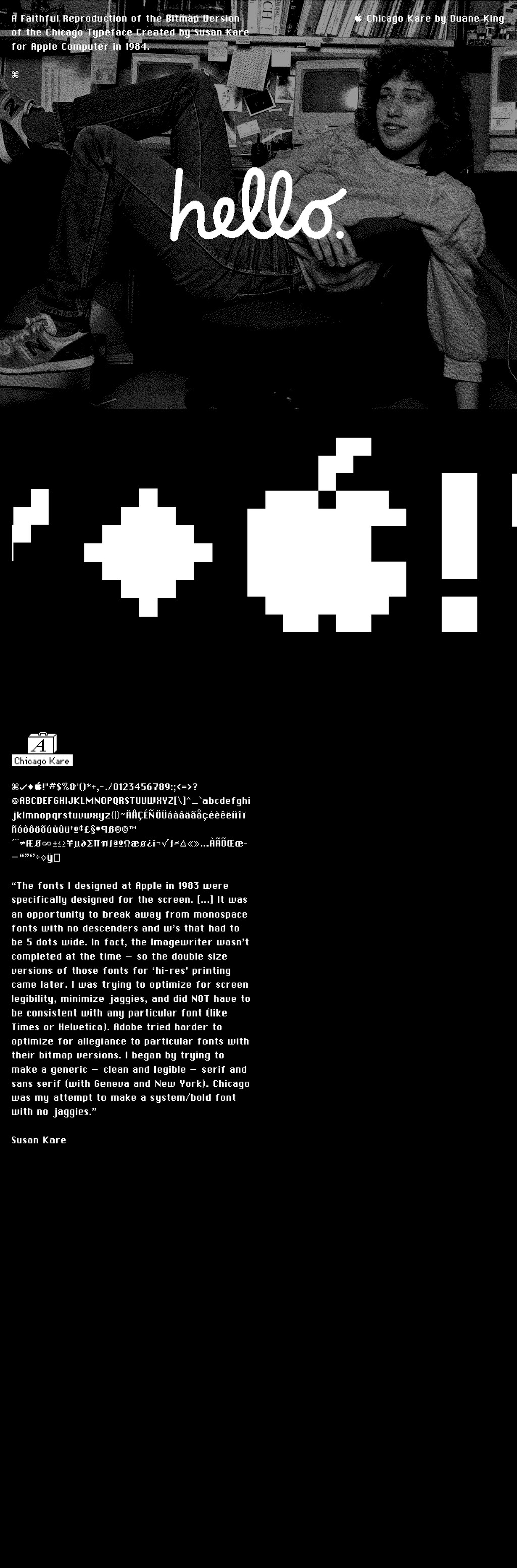 Chicago Kare by Duane King desktop landing page