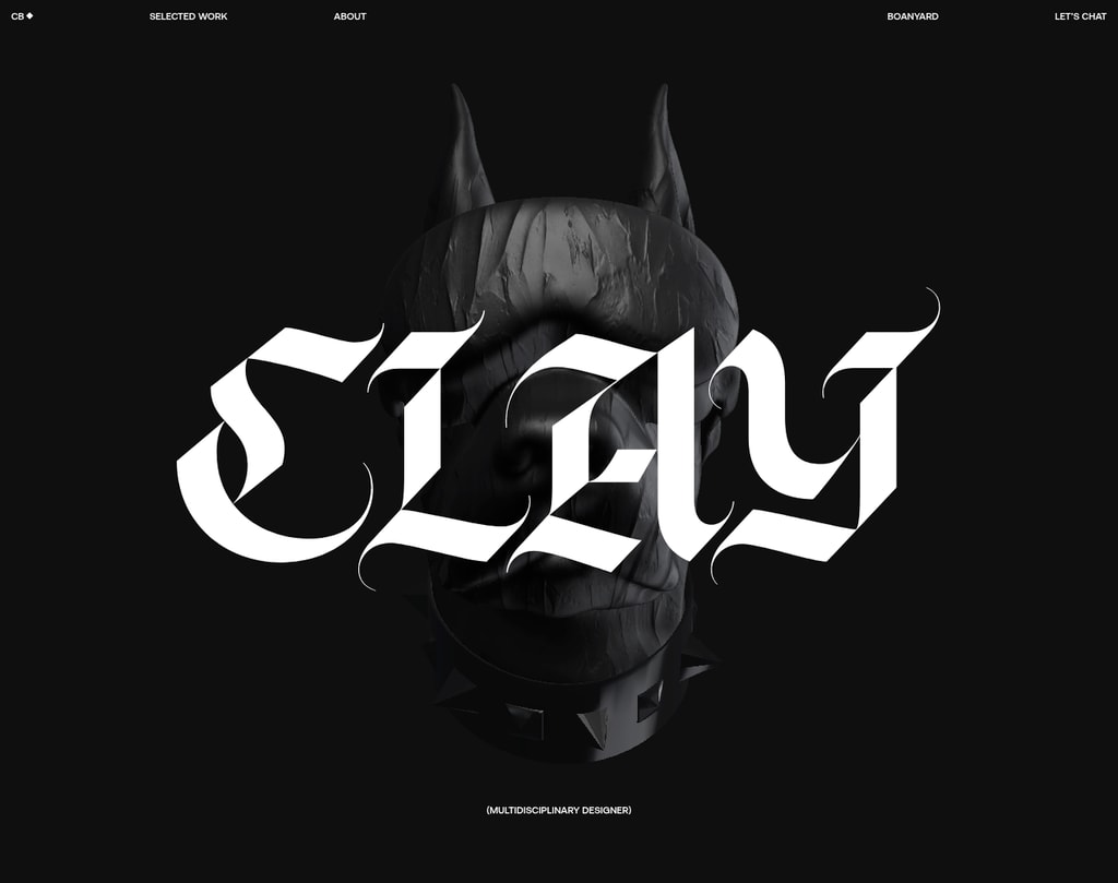 Clay Boan desktop landing page