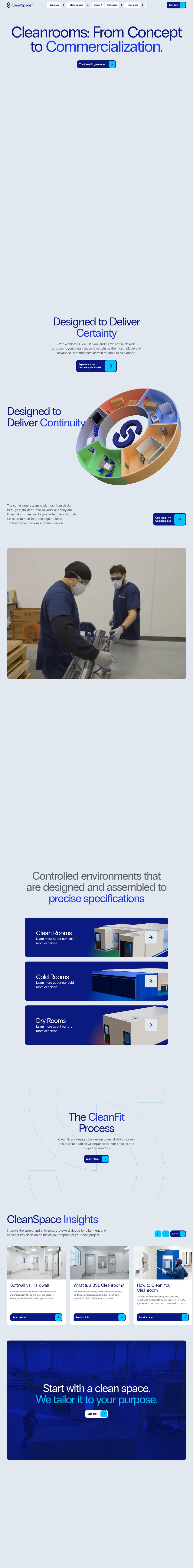 CleanSpace desktop landing page