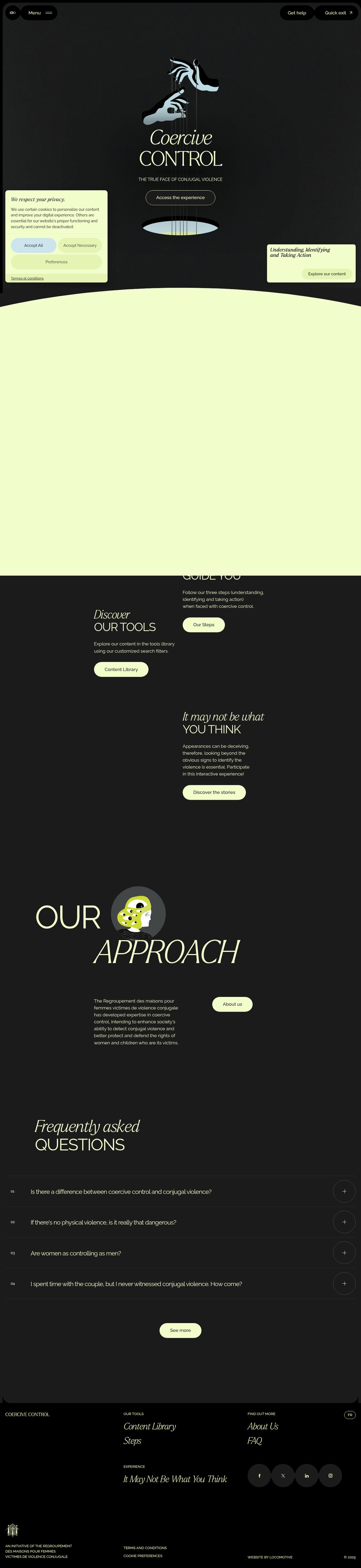 Coercive control: The true face of conjugal violence desktop landing page