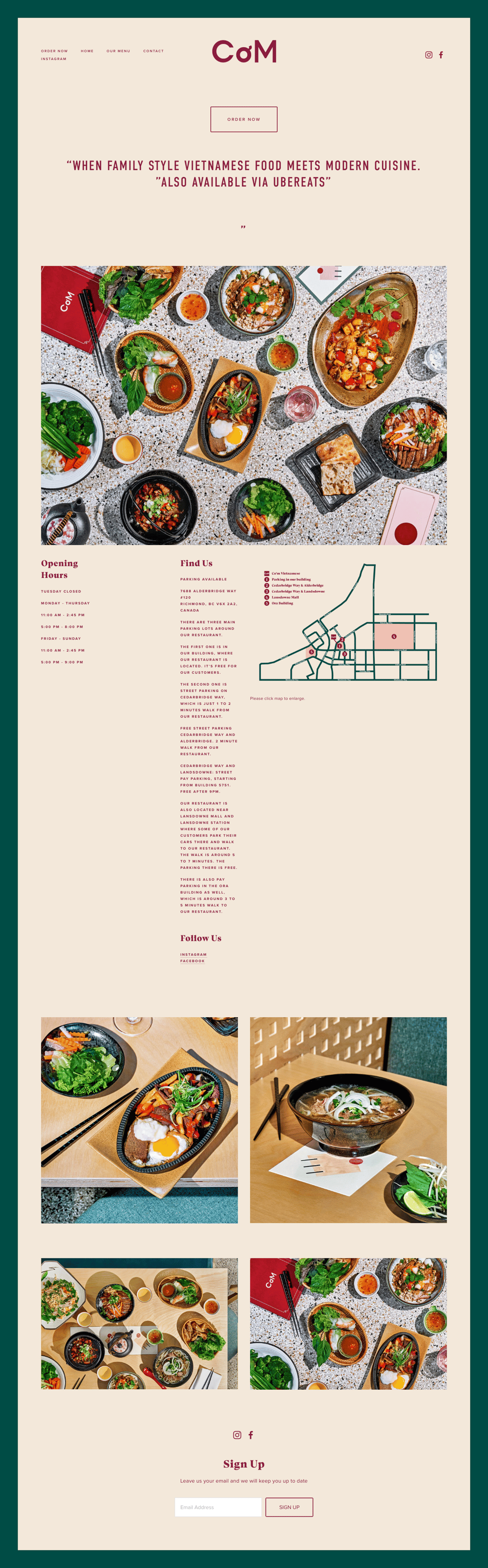 Co'm Vietnamese desktop landing page