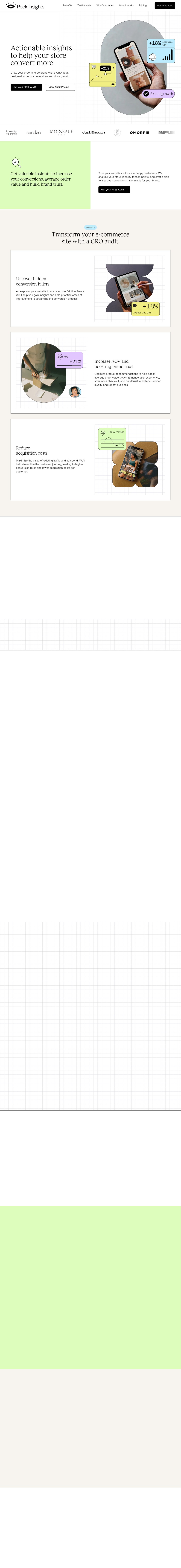 Conversion Rate Optimization Agency (CRO) desktop landing page