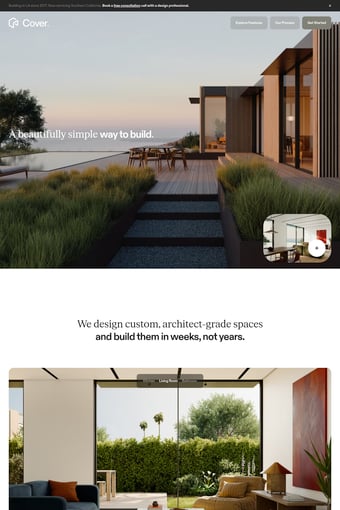 Cover landing page
