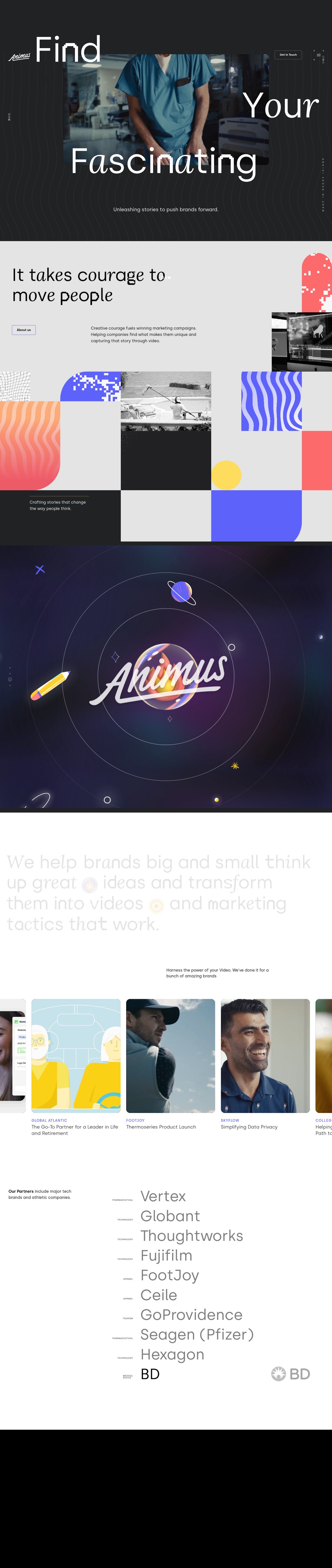 Creative Agency desktop landing page