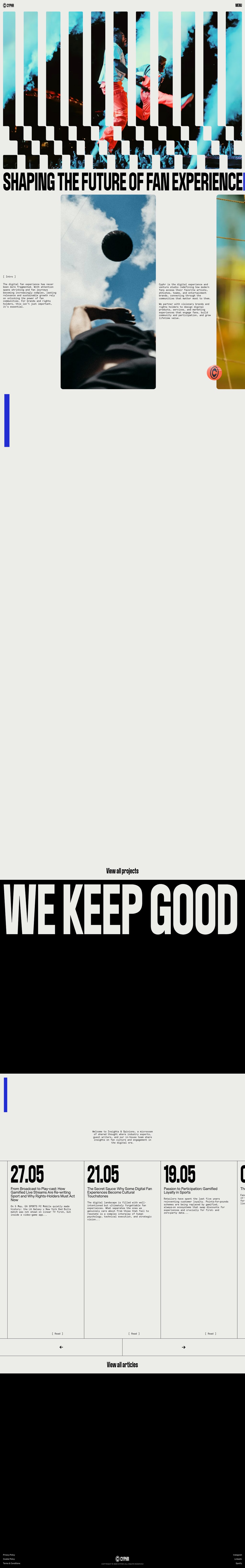 Cyphr desktop landing page