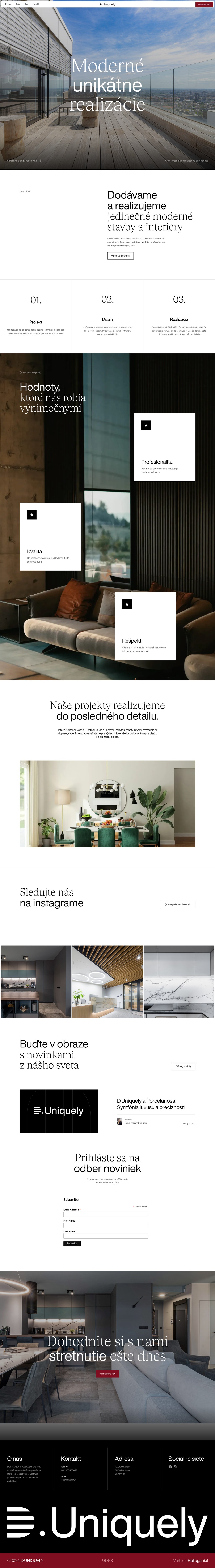 D.Uniquely desktop landing page