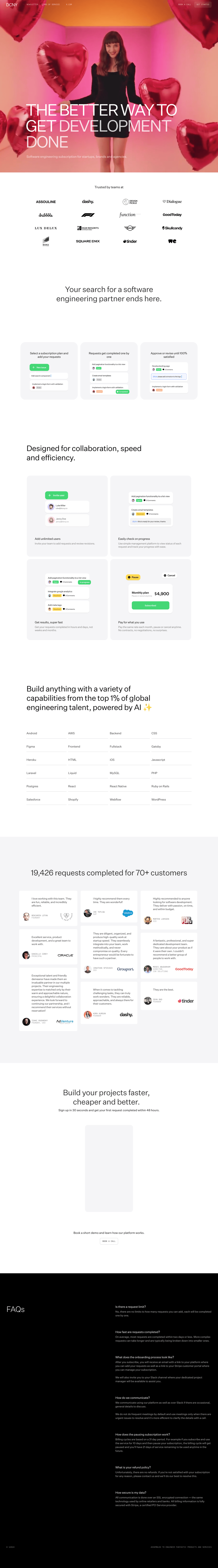 DCNY desktop landing page
