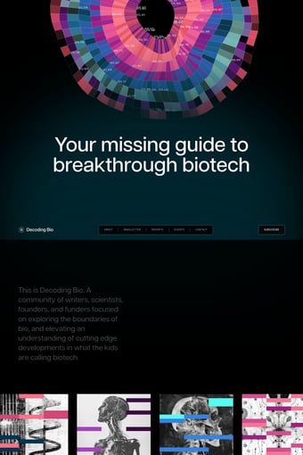 Decoding Bio landing page