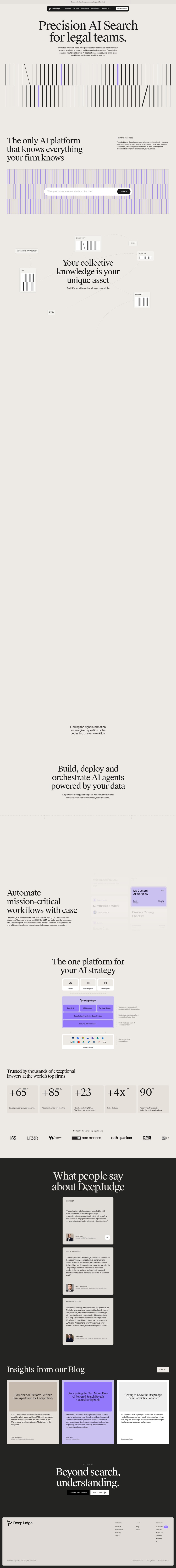 DeepJudge desktop landing page