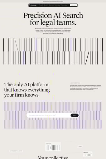 DeepJudge landing page