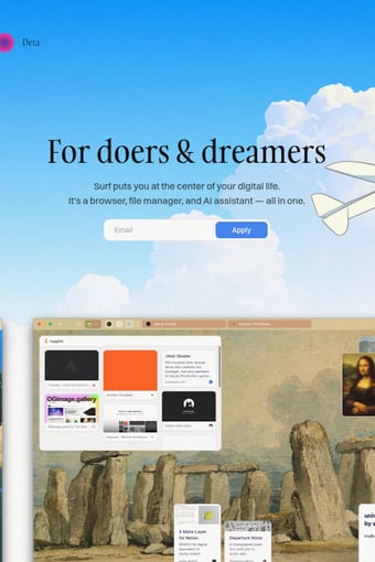 Deta Surf landing page