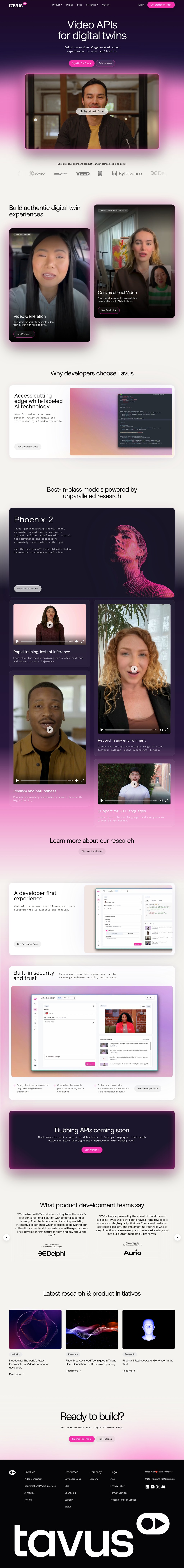 Digital Twin APIs desktop landing page